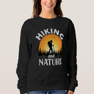 Hiker-Retro-solnedgång i höns och i naturen T Shirt