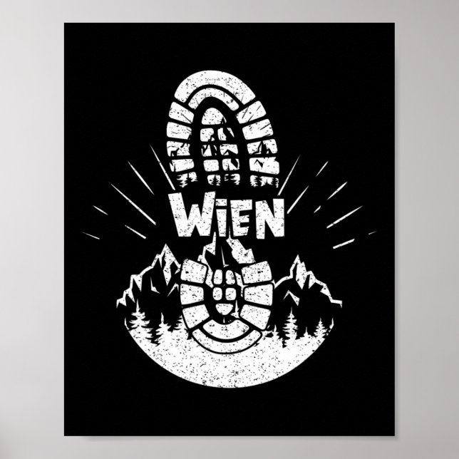 Hiker Wien Austria Vacation Poster (Framsidan)