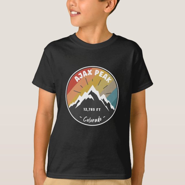 Hiking Ajax Peak Colorado T Shirt (Framsida)