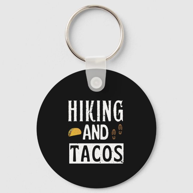 Hiking And Tacos Funny Tacos Nyckelring (Framsida)