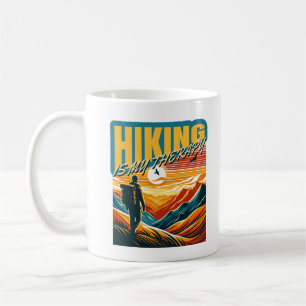 Hiking är mina terapifyllda bergsberg som klättrar kaffemugg