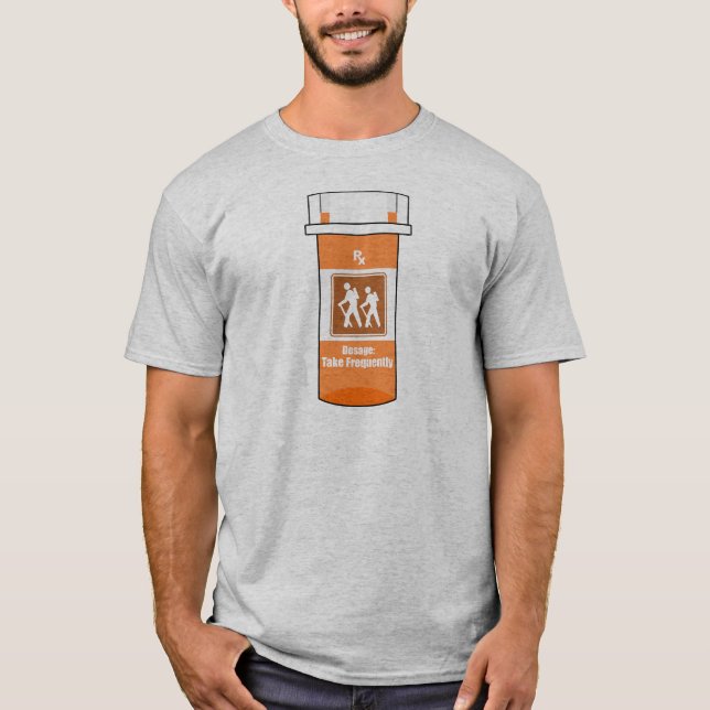 Hiking är mitt droger t shirt (Framsida)