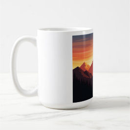 Hiking Äventyr Sunset Mountain T-Shirt Nature L Kaffemugg