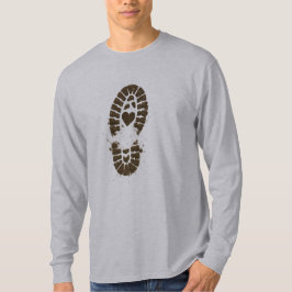 Hiking Boot Mud Print Premium T Shirt