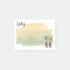 Hiking Boots & Wildblommor Post-it Block