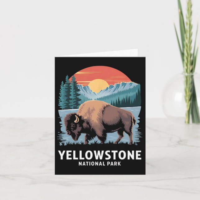 Hiking Camping Yellowstone National Park Wildlife Kort (Framsida)