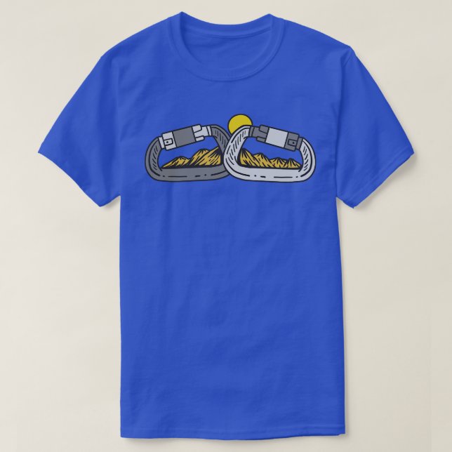 Hiking Carabiner Mountain T Shirt (Design framsida)
