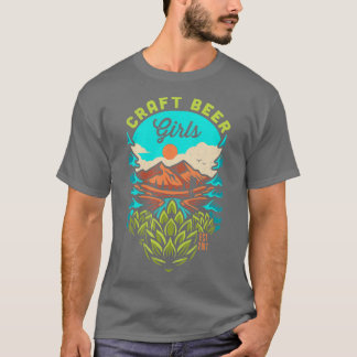 Hiking Craft Beer Girl T Shirt