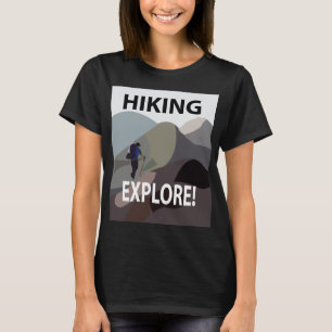 Hiking Explore Mountains Äventyr Hiking T Shirt