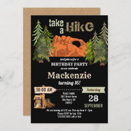 Hiking Födelsedagsfest inbjudan