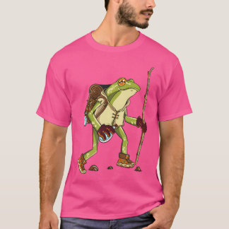 Hiking Frog Mörk Academia Witchy Cottagecore T Shirt