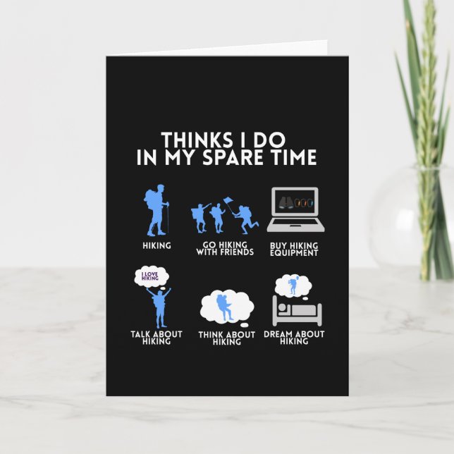 Hiking Funny Hike Camping Mountains Hiker-gåva Kort (Framsida)