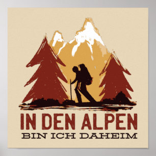 Hiking German Poster