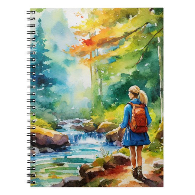 Hiking Girl Anteckningsbok (Framsidan)