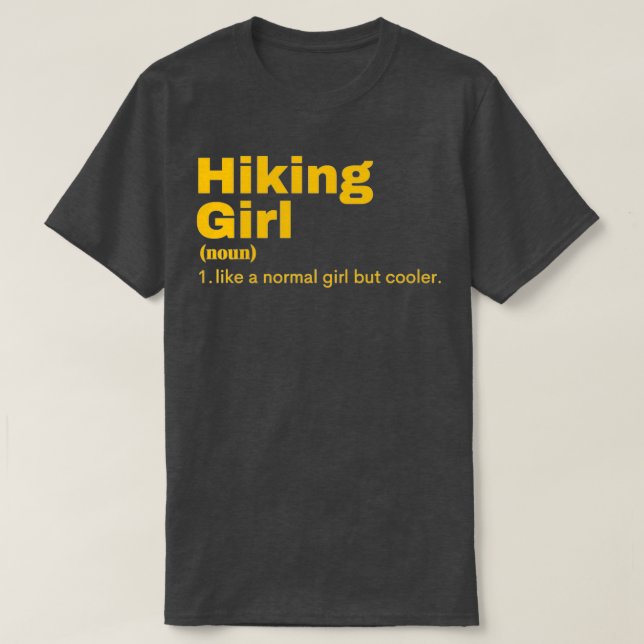 Hiking Girl Hiking T Shirt (Design framsida)