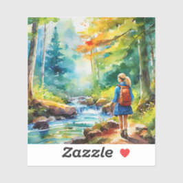 Hiking Girl Klistermärken