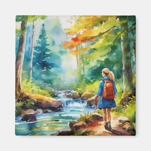 Hiking Girl Magnet (Framsidan)
