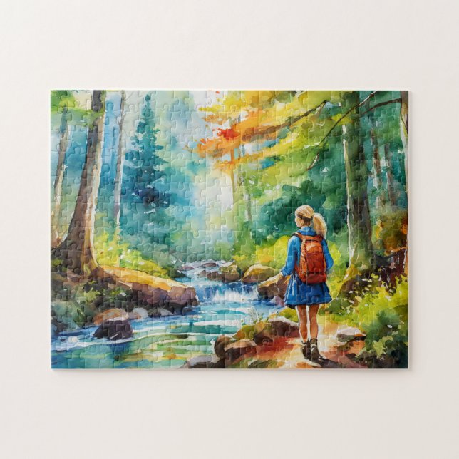 Hiking Girl Pussel (Horisontell)