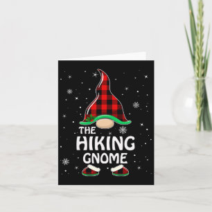 Hiking Gnome Buffalo Play Matching Family Christm Kort