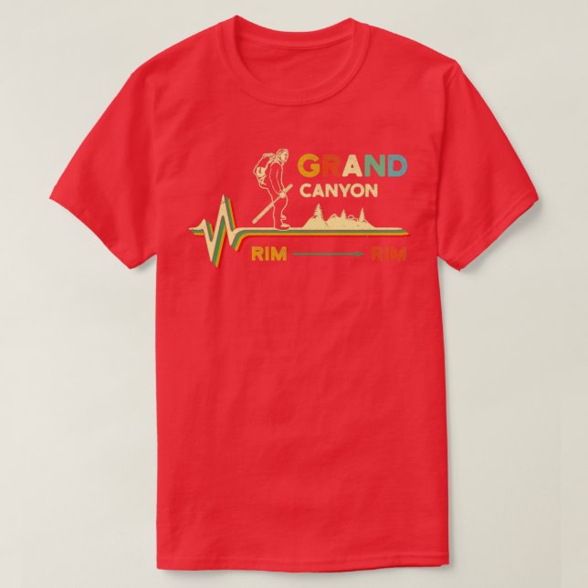 Hiking Grand Canyon Shirt Rim till Rim Hike Coola T Shirt (Design framsida)