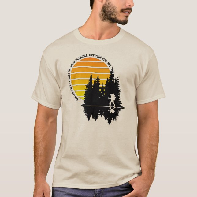 Hiking Hike din egen Hike T Shirt (Framsida)