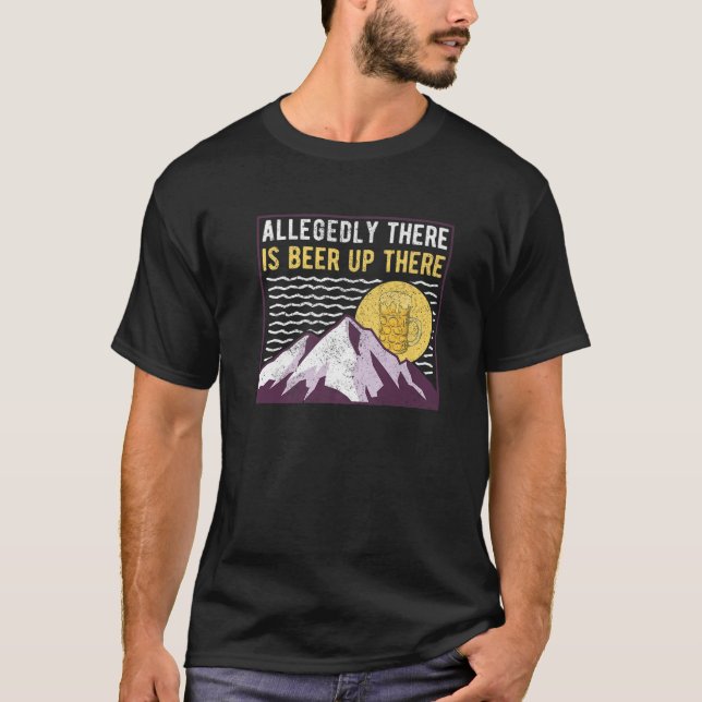 Hiking, Hiker Mountain klättring, Beer Älskare Quo T Shirt (Framsida)