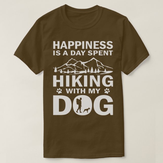 Hiking Hund älskare T Shirt (Design framsida)