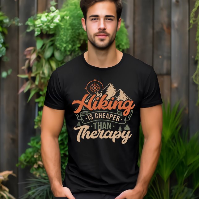 Hiking is Cheaper Than Therapy T-Shirt (Skapare uppladdad)