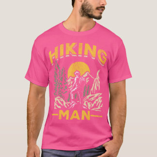 Hiking Man Mountain Hiking Outdoor Trekking - Hiki T Shirt
