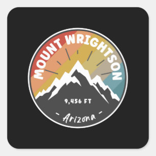 Hiking Mount Wrightson Arizona Fyrkantigt Klistermärke