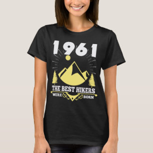Hiking Mountain klättring 1961 Birthday Hiker Gif T Shirt