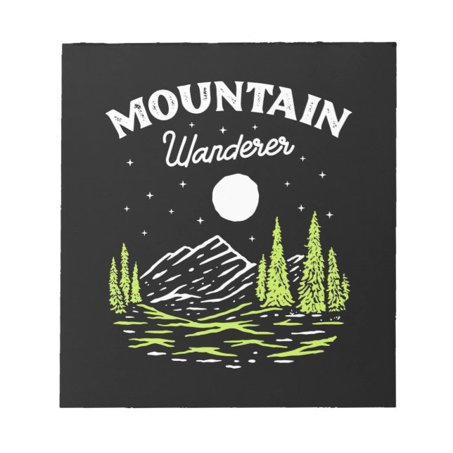 Hiking Mountain Wanderer Anteckningsblock (Framsida)