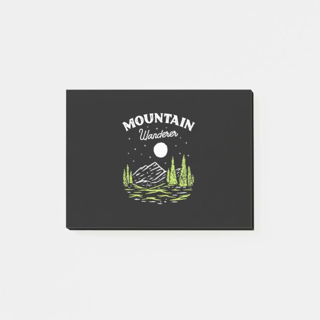 Hiking Mountain Wanderer Post-it Block (Framsida)