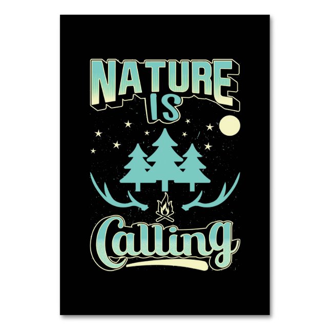 Hiking-naturen ringer bordsnummer (Framsidan)