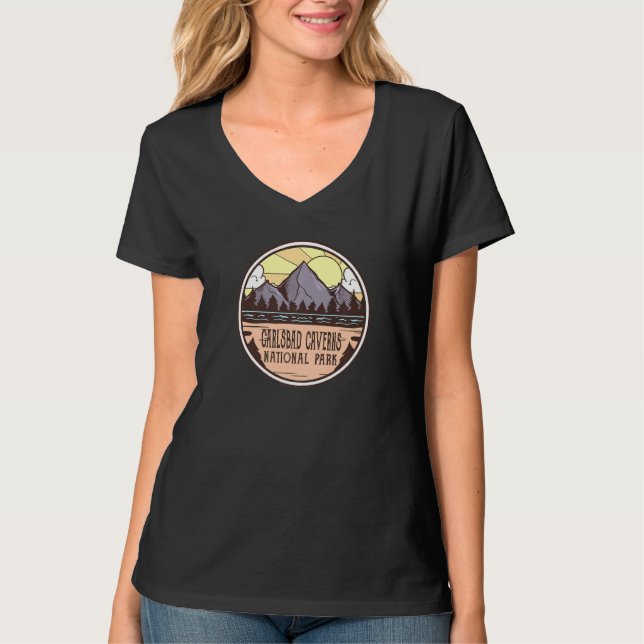 Hiking New mexico Carlsbad Caverns nationalpark T Shirt (Framsida)