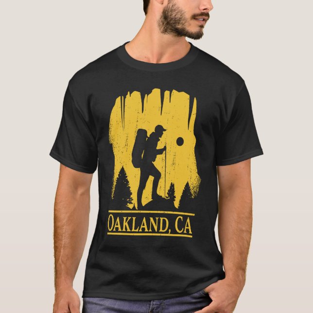 Hiking Oakland California Hiker Trip Souvenir T Shirt (Framsida)