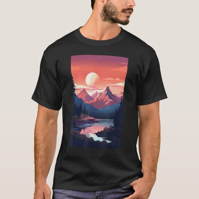 Hiking outdoor mountain t shirt (Framsida)