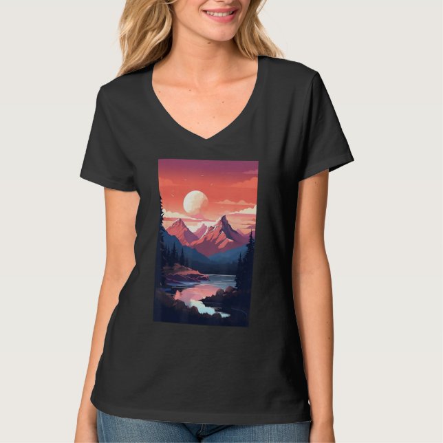 Hiking outdoor mountain t shirt (Framsida)