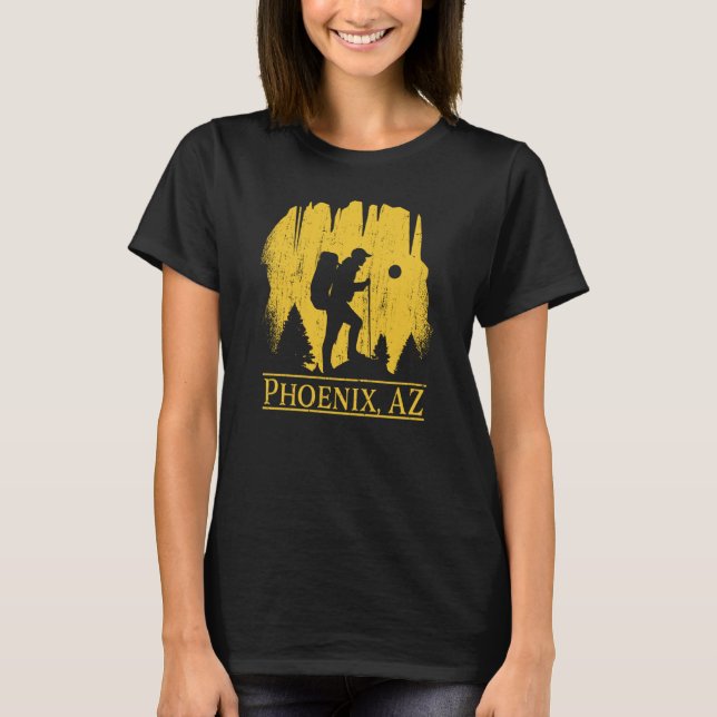 Hiking Phoenix Arizona US State Hiker Trip Souveni T Shirt (Framsida)