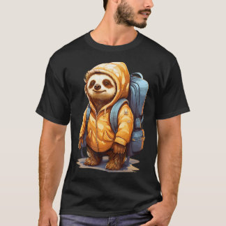 Hiking Sloth Landscape T Shirt