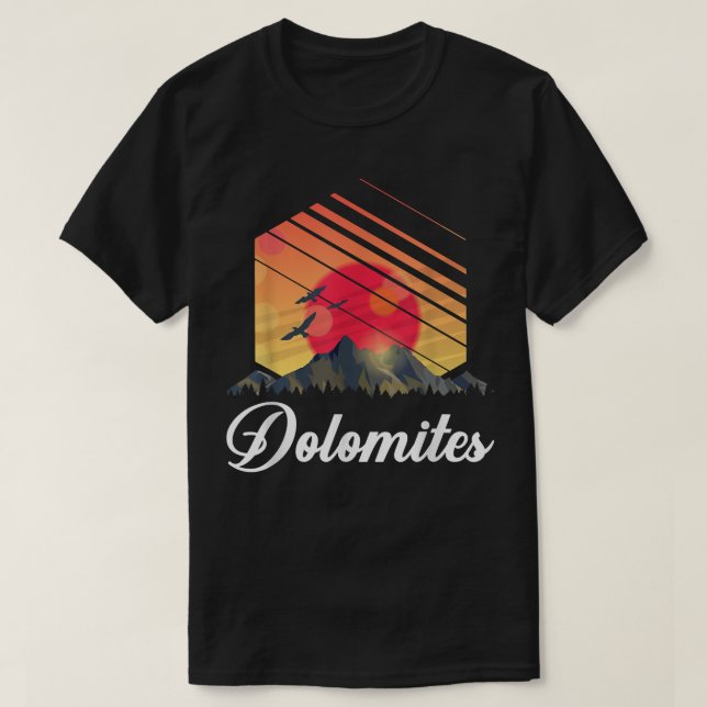 Hiking Sten klättning Dolomites Skiing T Shirt (Design framsida)
