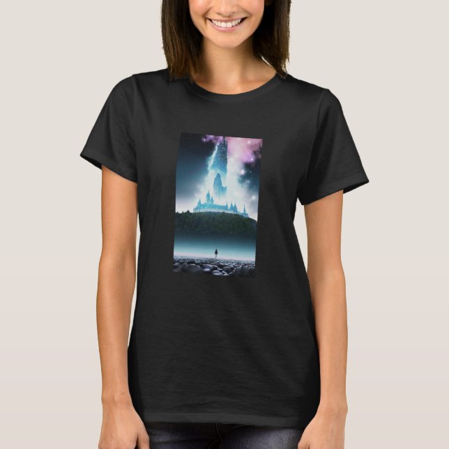 Hiking to the Cosmic Castle  1 T Shirt (Framsida)