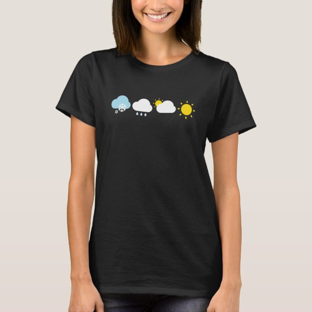 Hiking Travel Weather Sol Rain T Shirt (Framsida)
