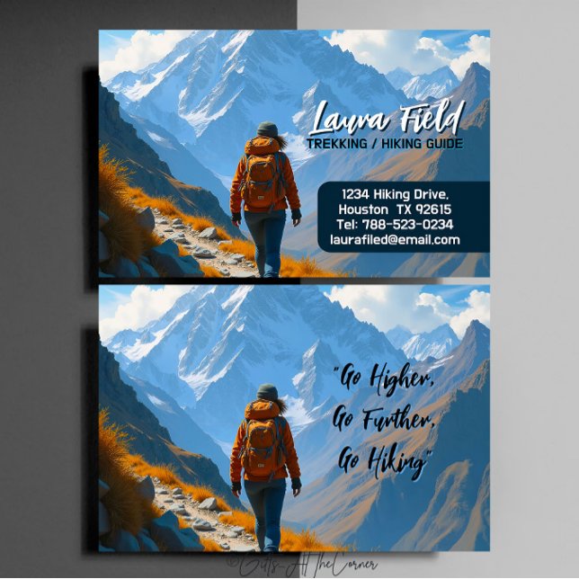 Hiking Trekking Guide Visitkort (Skapare uppladdad)