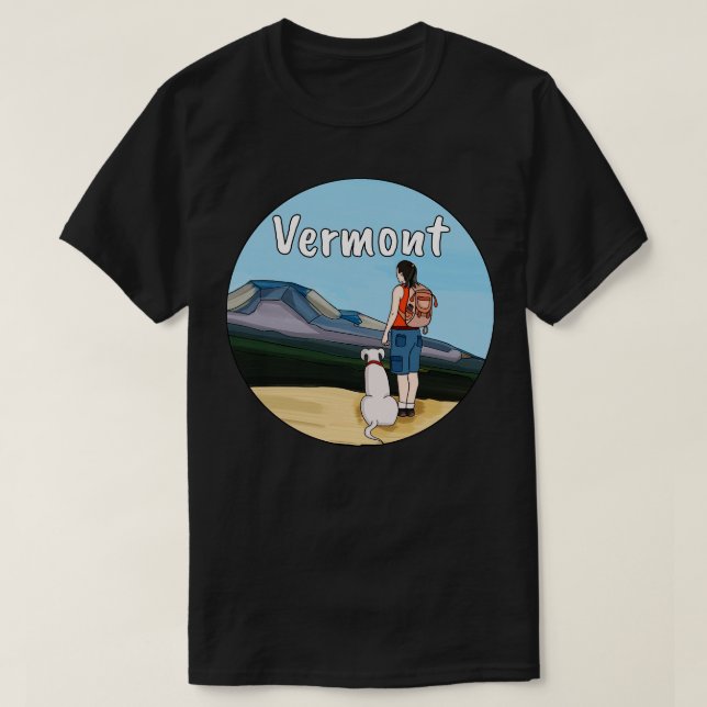 Hiking Vermont T Shirt (Design framsida)