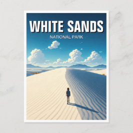 Hiking White Sands nationalpark Souvenir Vykort