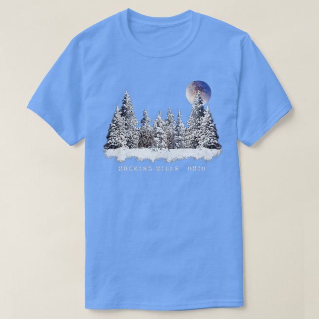 HIKING WINER OHIO FORES Hocking Backe State Park i T Shirt (Design framsida)