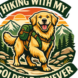 Hiking With My Golden Retriever Cap Keps