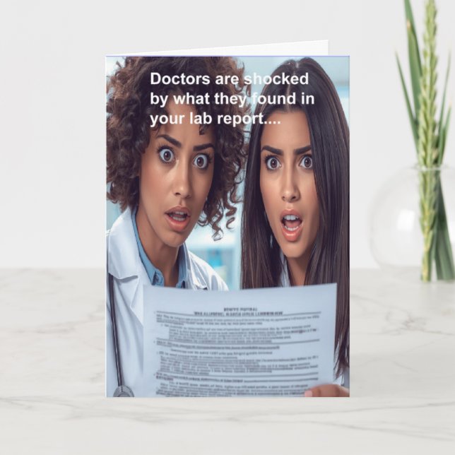 Hilarious beer drinker get well wish kort (Framsida)