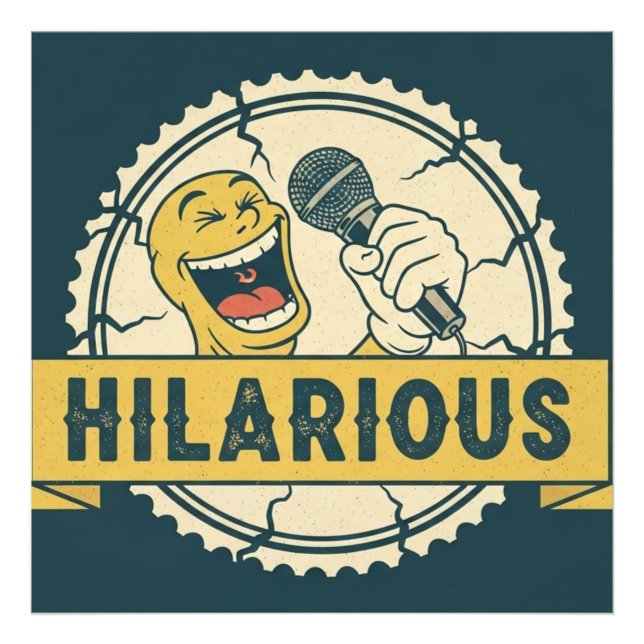 Hilarious Comedy Fototryck (Framsidan)